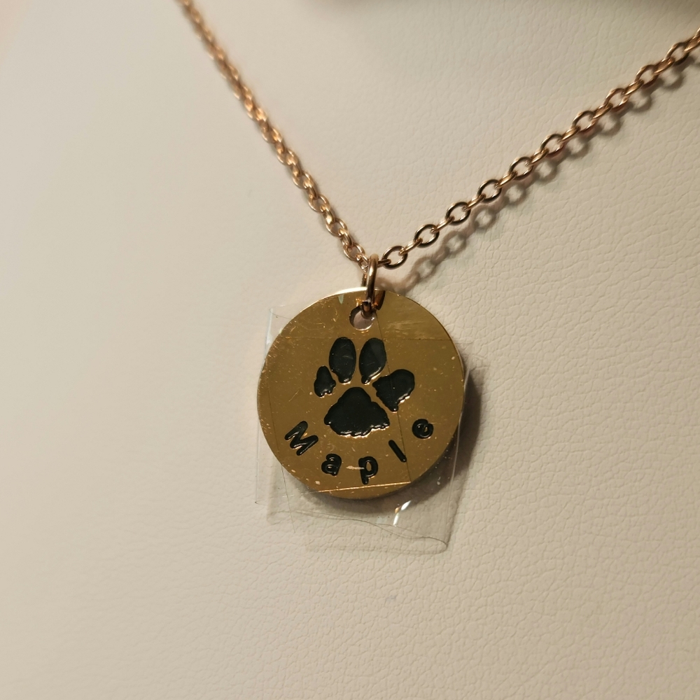 Personalized "Maple" Pet Lover's Memorial Necklace